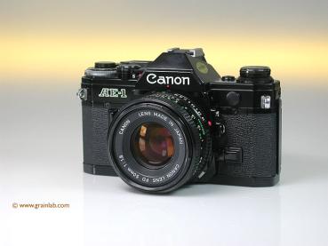 Canon AE-1 black mit FD 1.8/50mm