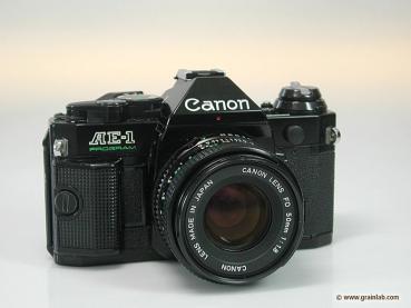 Canon AE-1 Program black mit FD 1.8/50mm