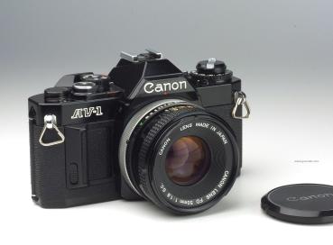Canon AV-1 black + FD 50mm f/1.8 S.C.