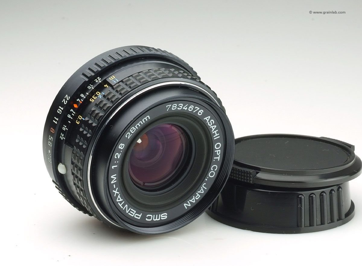 SMC Pentax-M 28mm f/2.8 wide angle lens for sale - Grainlab